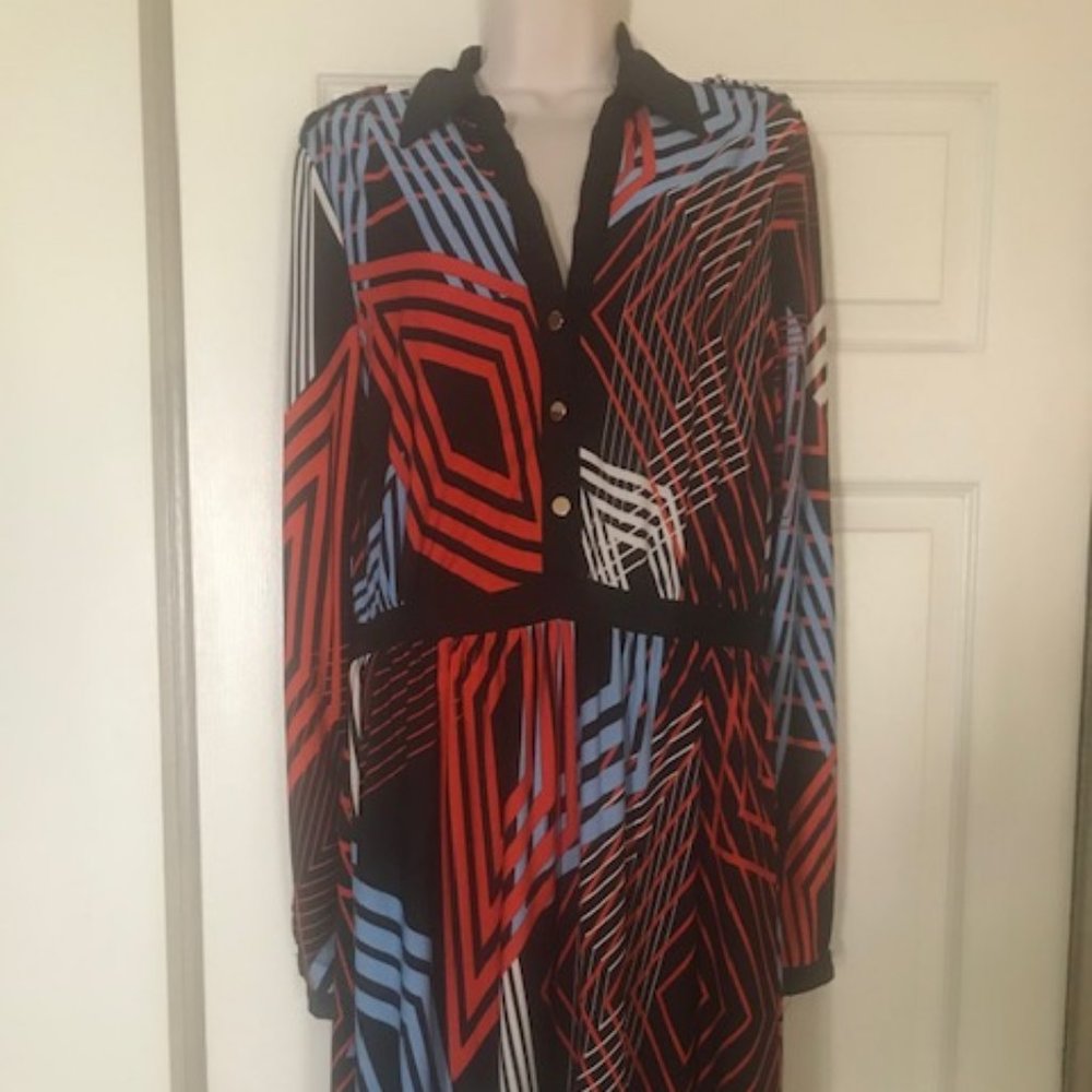 Geometric Print Dress Size Large
